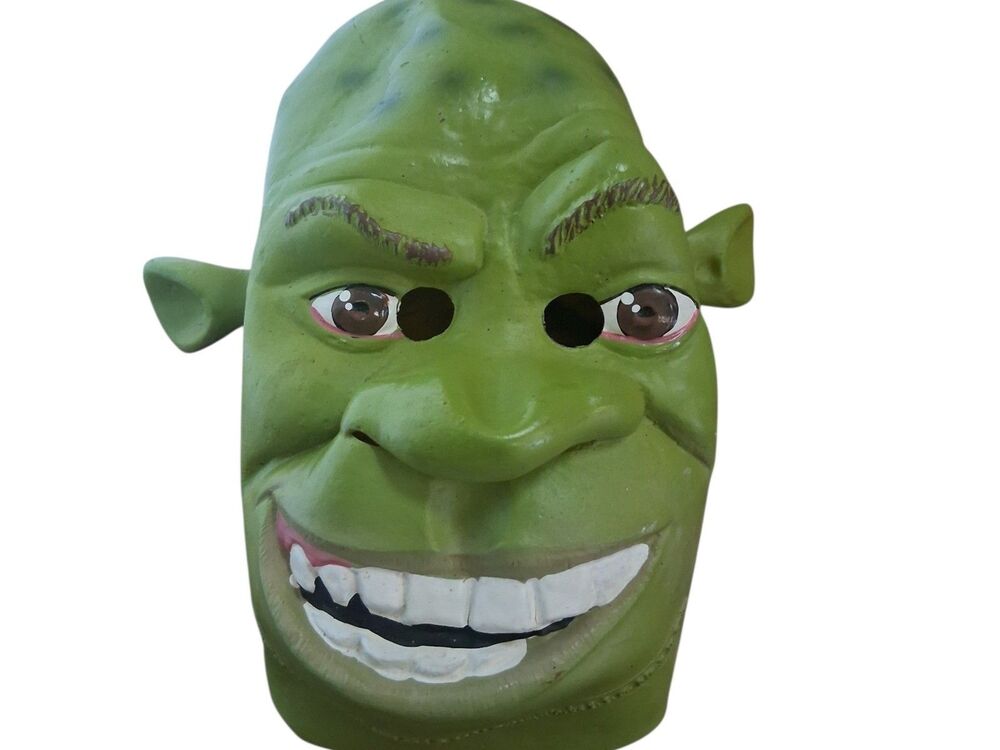 Vintage Shrek Costume Mask Rubber 2004 2000s Y2k